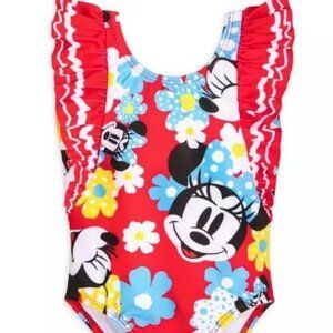 Disney Store Baby Girl Swimwear 1 piece swimsuit Minnie Mouse